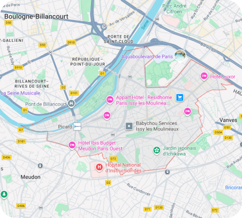 map htension electricite à issy les moulineaux