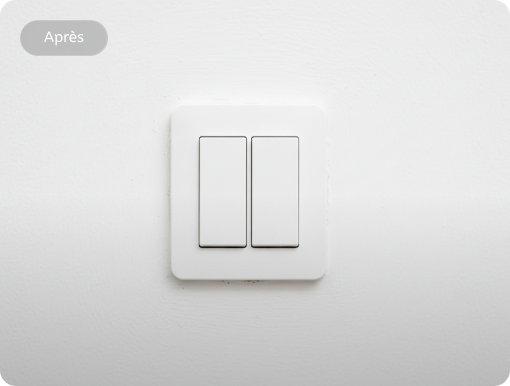 Interrupteur installé après rénovation électrique par H Tension Électricité à Issy-les-Moulineaux